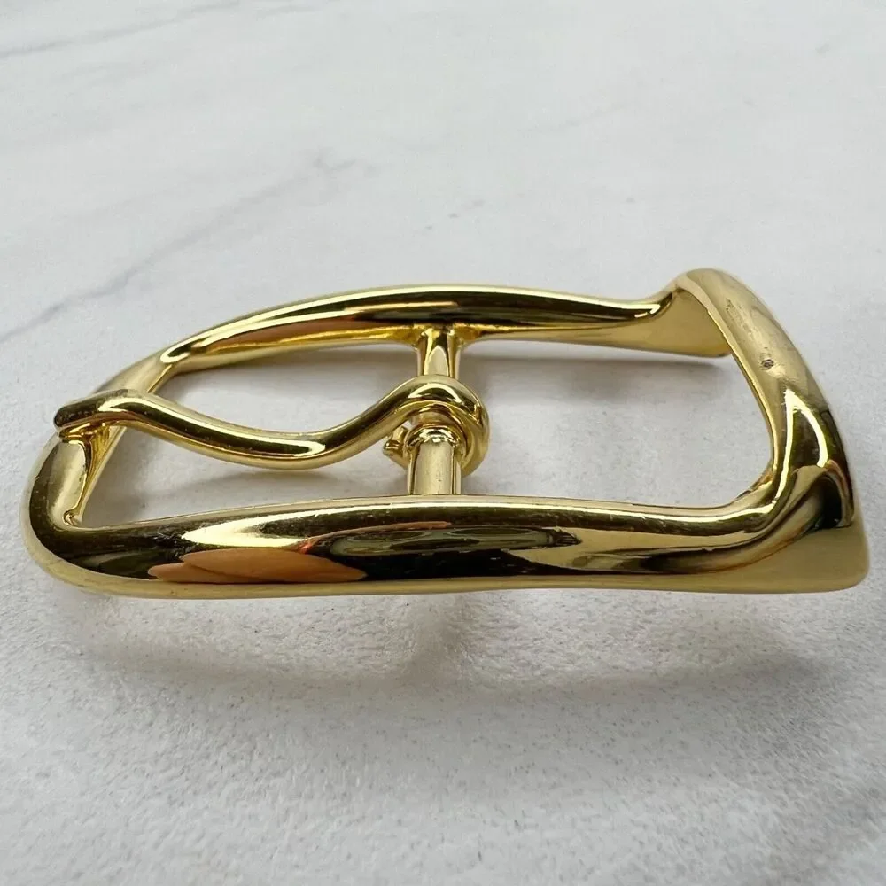 Vintage Gold Tone Simple Basic Belt Buckle for up to 1 Inch Belt